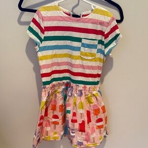 Mini Boden Multicolor Striped Dress, 9-10